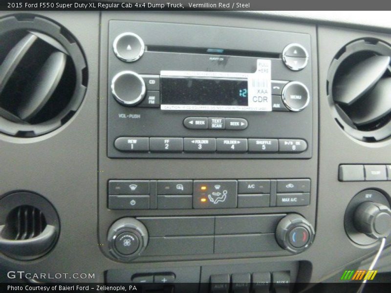 Vermillion Red / Steel 2015 Ford F550 Super Duty XL Regular Cab 4x4 Dump Truck