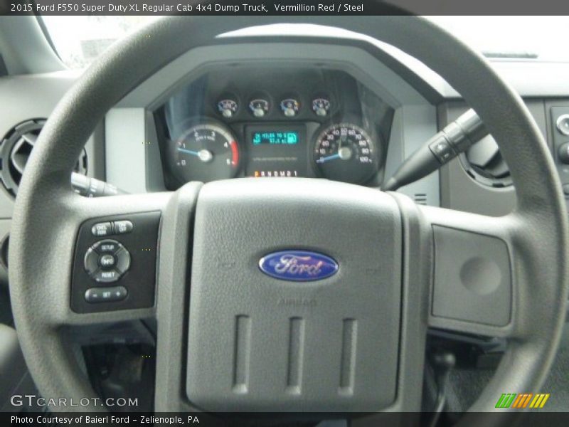 Vermillion Red / Steel 2015 Ford F550 Super Duty XL Regular Cab 4x4 Dump Truck