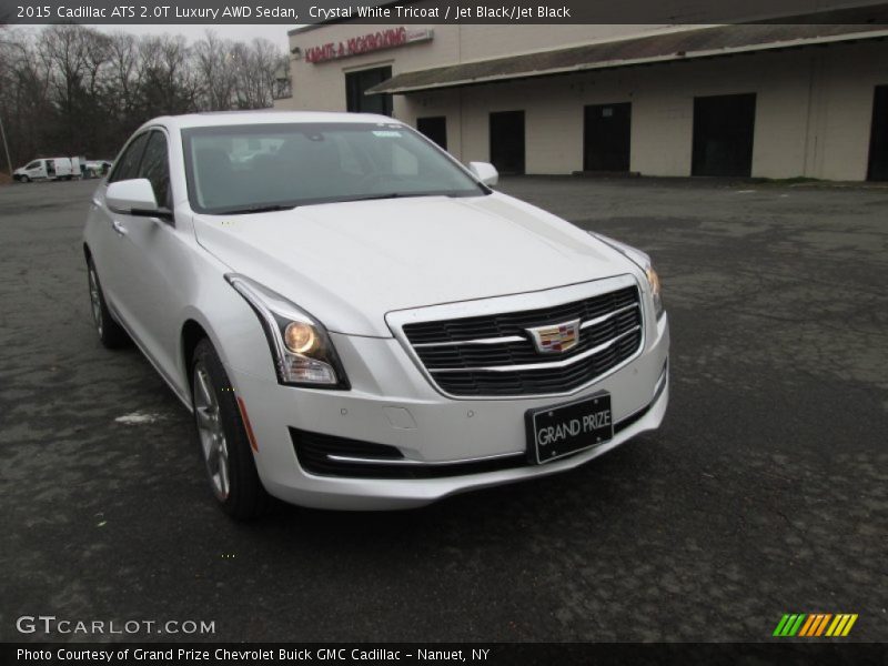 Crystal White Tricoat / Jet Black/Jet Black 2015 Cadillac ATS 2.0T Luxury AWD Sedan