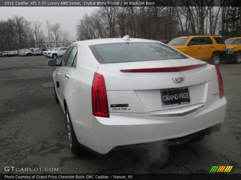 Crystal White Tricoat / Jet Black/Jet Black 2015 Cadillac ATS 2.0T Luxury AWD Sedan