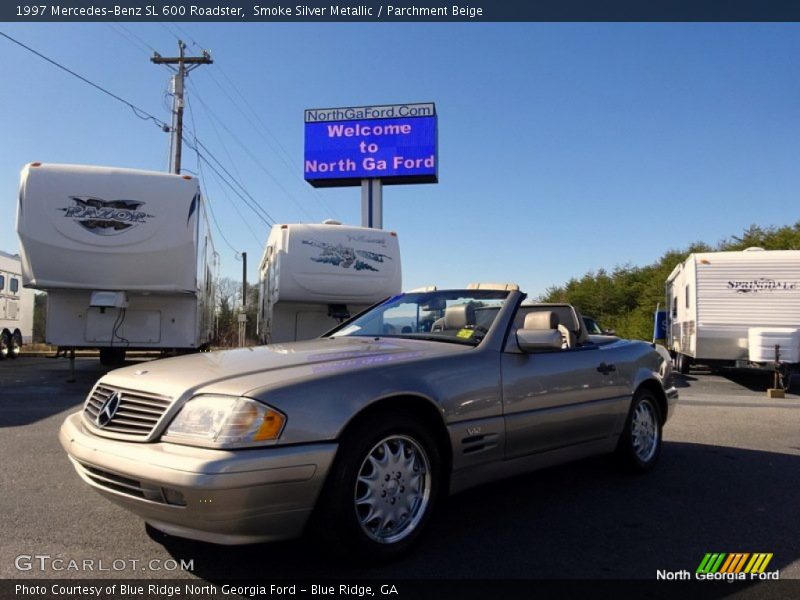 Smoke Silver Metallic / Parchment Beige 1997 Mercedes-Benz SL 600 Roadster