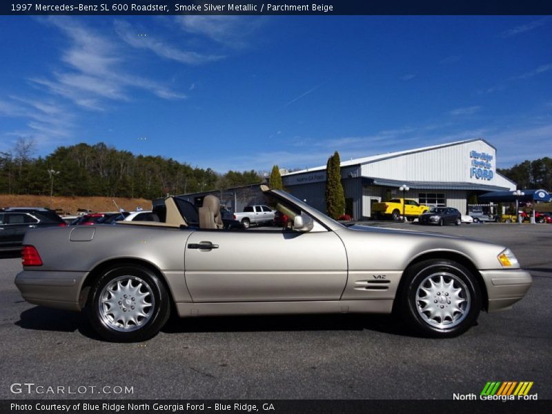 Smoke Silver Metallic / Parchment Beige 1997 Mercedes-Benz SL 600 Roadster