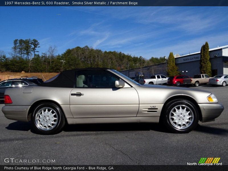 Smoke Silver Metallic / Parchment Beige 1997 Mercedes-Benz SL 600 Roadster