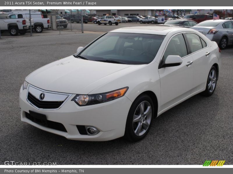 Premium White Pearl / Taupe 2011 Acura TSX Sedan