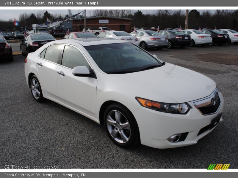 Premium White Pearl / Taupe 2011 Acura TSX Sedan