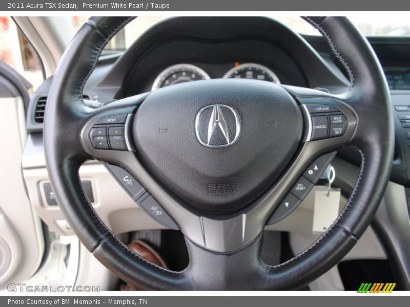 Premium White Pearl / Taupe 2011 Acura TSX Sedan