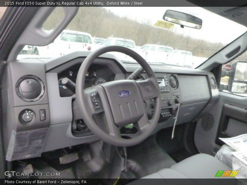Oxford White / Steel 2015 Ford F350 Super Duty XL Regular Cab 4x4 Utility