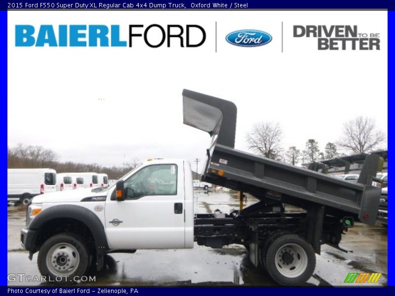 Oxford White / Steel 2015 Ford F550 Super Duty XL Regular Cab 4x4 Dump Truck