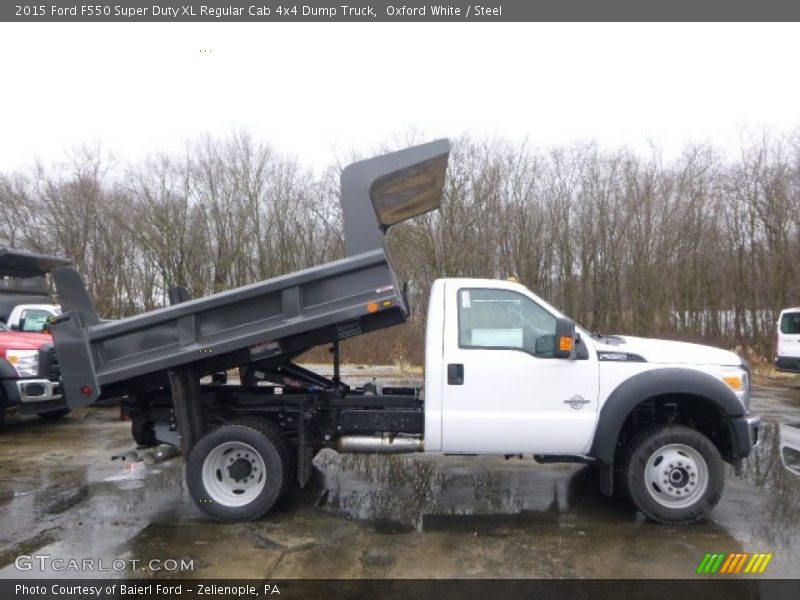 Oxford White / Steel 2015 Ford F550 Super Duty XL Regular Cab 4x4 Dump Truck