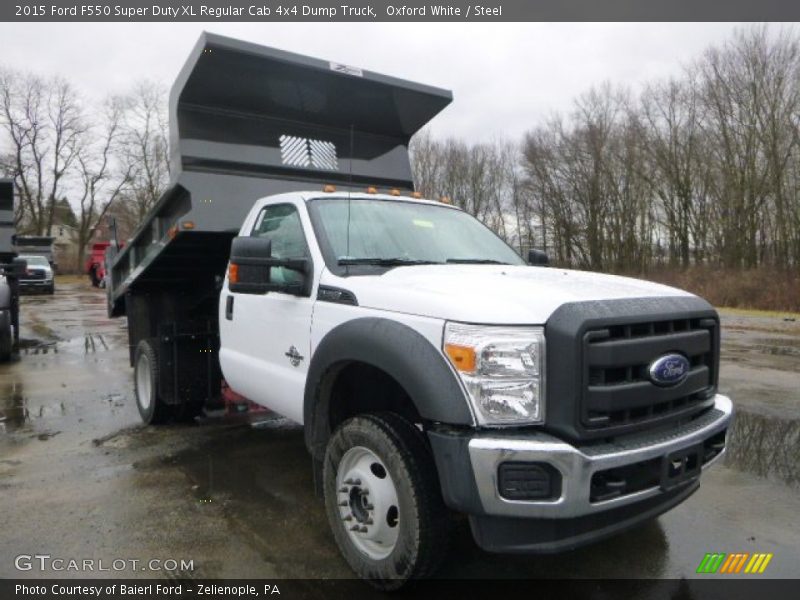 Oxford White / Steel 2015 Ford F550 Super Duty XL Regular Cab 4x4 Dump Truck