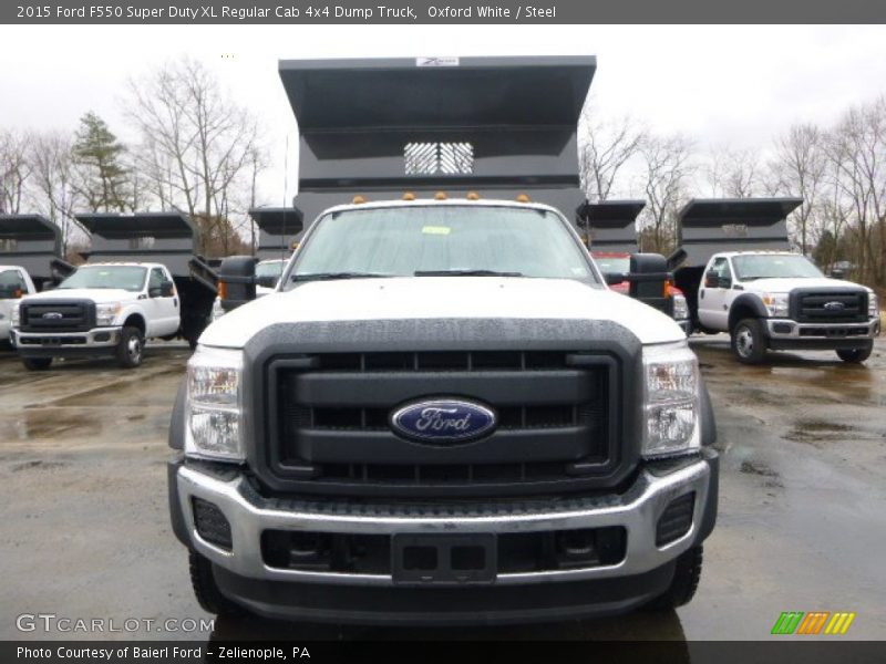 Oxford White / Steel 2015 Ford F550 Super Duty XL Regular Cab 4x4 Dump Truck