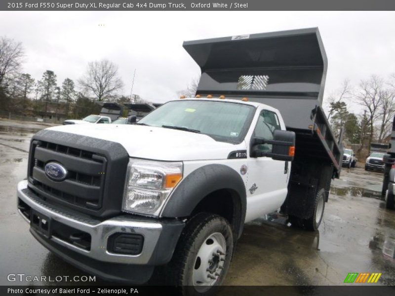 Oxford White / Steel 2015 Ford F550 Super Duty XL Regular Cab 4x4 Dump Truck