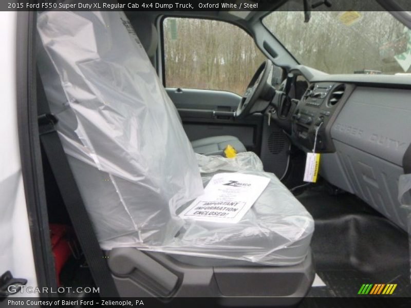 Oxford White / Steel 2015 Ford F550 Super Duty XL Regular Cab 4x4 Dump Truck