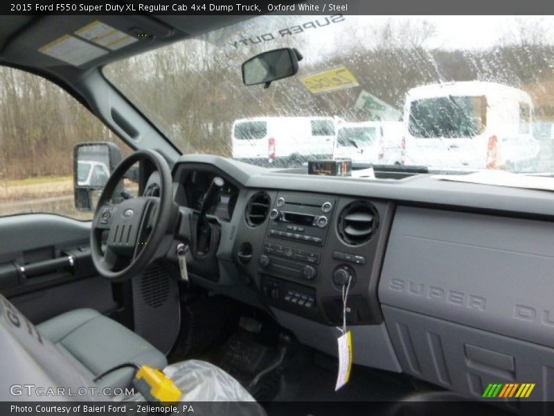 Oxford White / Steel 2015 Ford F550 Super Duty XL Regular Cab 4x4 Dump Truck