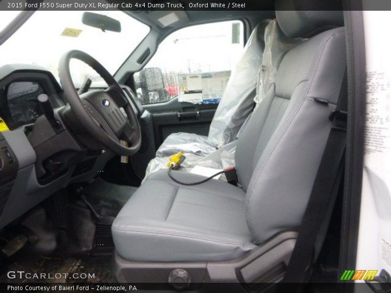 Oxford White / Steel 2015 Ford F550 Super Duty XL Regular Cab 4x4 Dump Truck