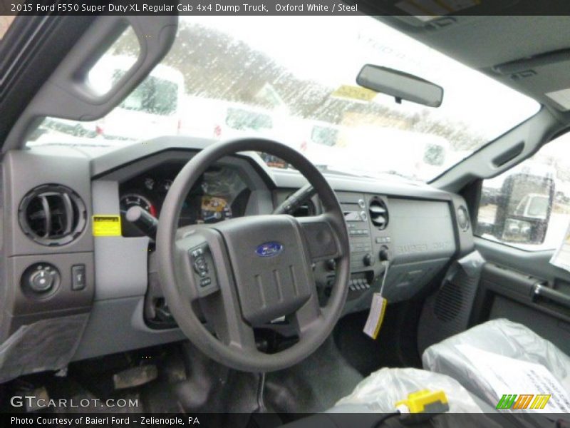 Oxford White / Steel 2015 Ford F550 Super Duty XL Regular Cab 4x4 Dump Truck