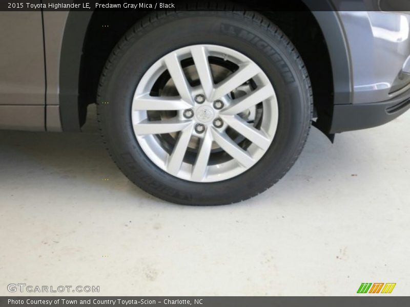 Predawn Gray Mica / Black 2015 Toyota Highlander LE