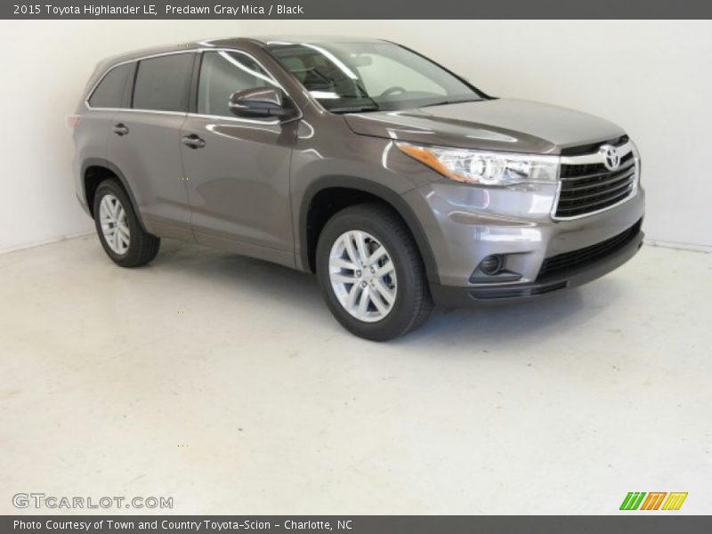 Predawn Gray Mica / Black 2015 Toyota Highlander LE