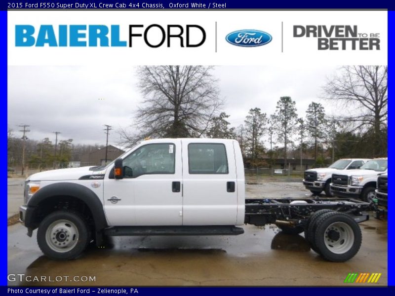 Oxford White / Steel 2015 Ford F550 Super Duty XL Crew Cab 4x4 Chassis