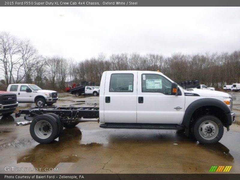 Oxford White / Steel 2015 Ford F550 Super Duty XL Crew Cab 4x4 Chassis