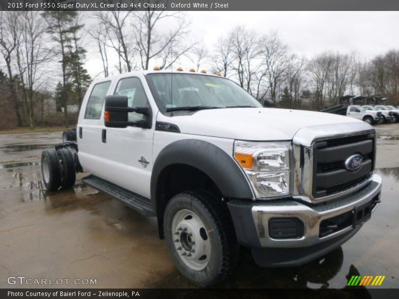 Oxford White / Steel 2015 Ford F550 Super Duty XL Crew Cab 4x4 Chassis