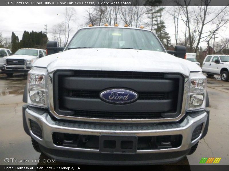 Oxford White / Steel 2015 Ford F550 Super Duty XL Crew Cab 4x4 Chassis