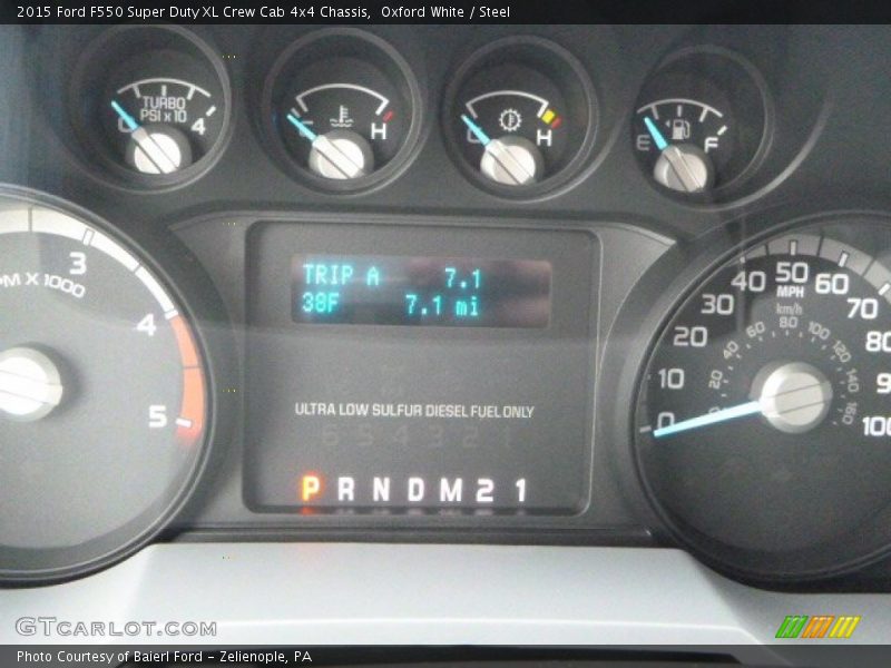 Oxford White / Steel 2015 Ford F550 Super Duty XL Crew Cab 4x4 Chassis