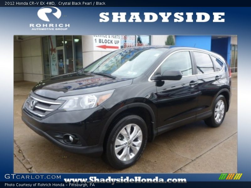 Crystal Black Pearl / Black 2012 Honda CR-V EX 4WD
