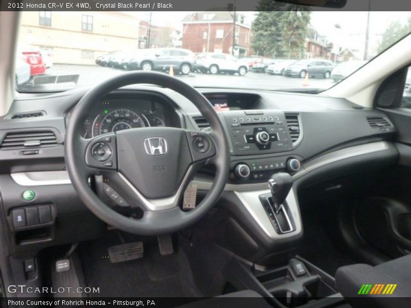 Crystal Black Pearl / Black 2012 Honda CR-V EX 4WD