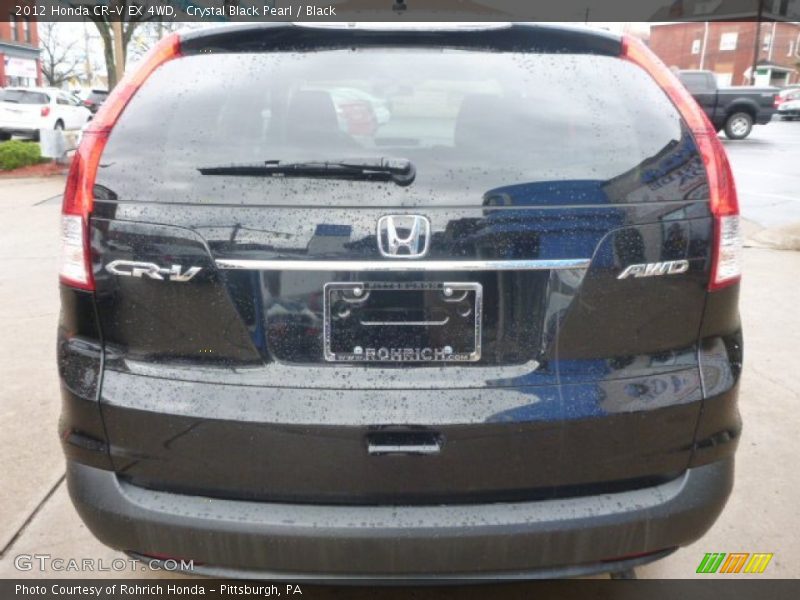 Crystal Black Pearl / Black 2012 Honda CR-V EX 4WD