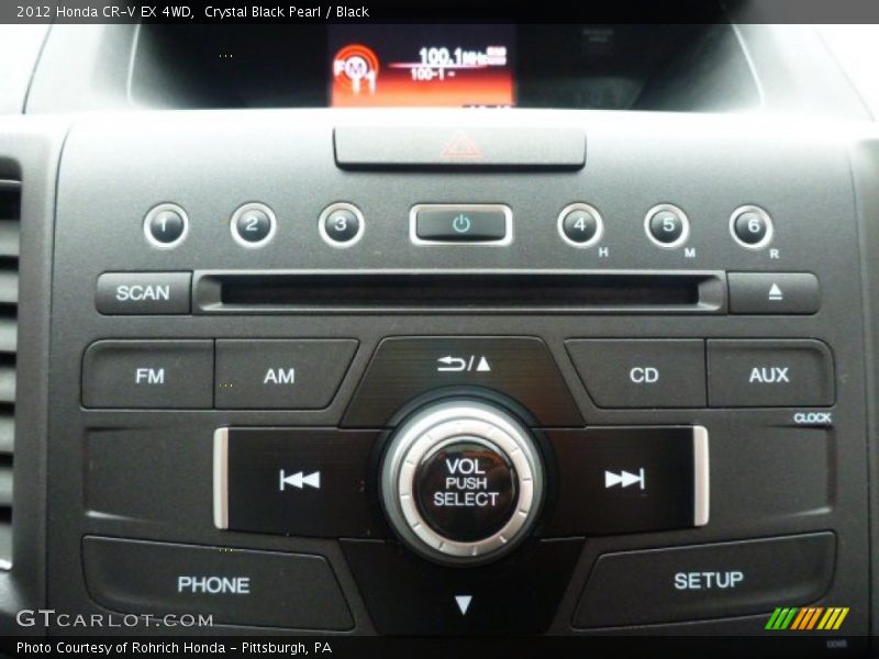 Crystal Black Pearl / Black 2012 Honda CR-V EX 4WD