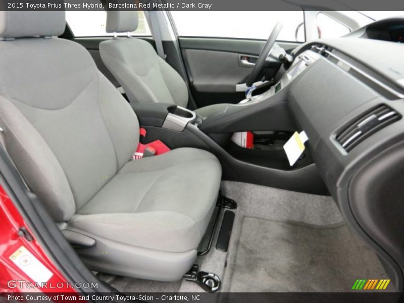 Barcelona Red Metallic / Dark Gray 2015 Toyota Prius Three Hybrid