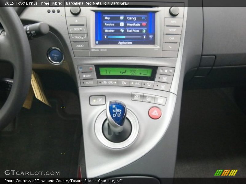 Barcelona Red Metallic / Dark Gray 2015 Toyota Prius Three Hybrid
