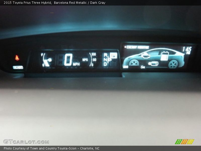 Barcelona Red Metallic / Dark Gray 2015 Toyota Prius Three Hybrid