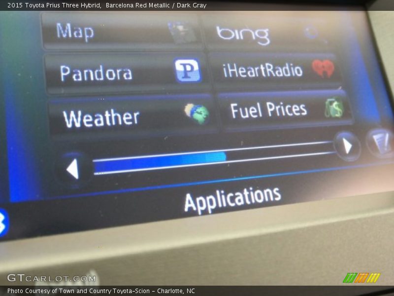 Barcelona Red Metallic / Dark Gray 2015 Toyota Prius Three Hybrid
