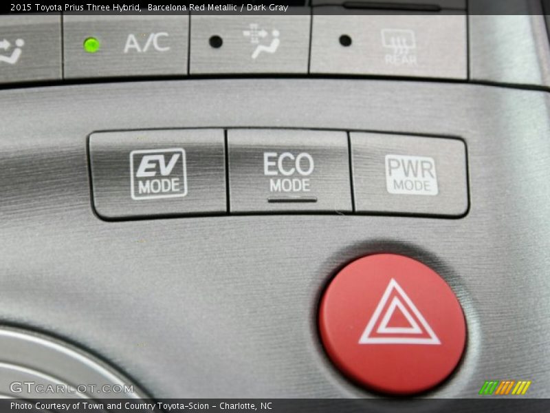 Barcelona Red Metallic / Dark Gray 2015 Toyota Prius Three Hybrid