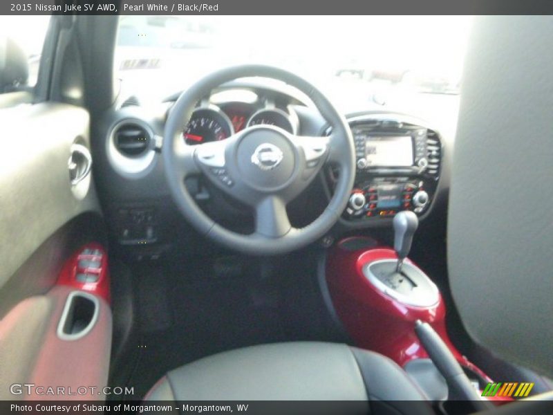 Pearl White / Black/Red 2015 Nissan Juke SV AWD