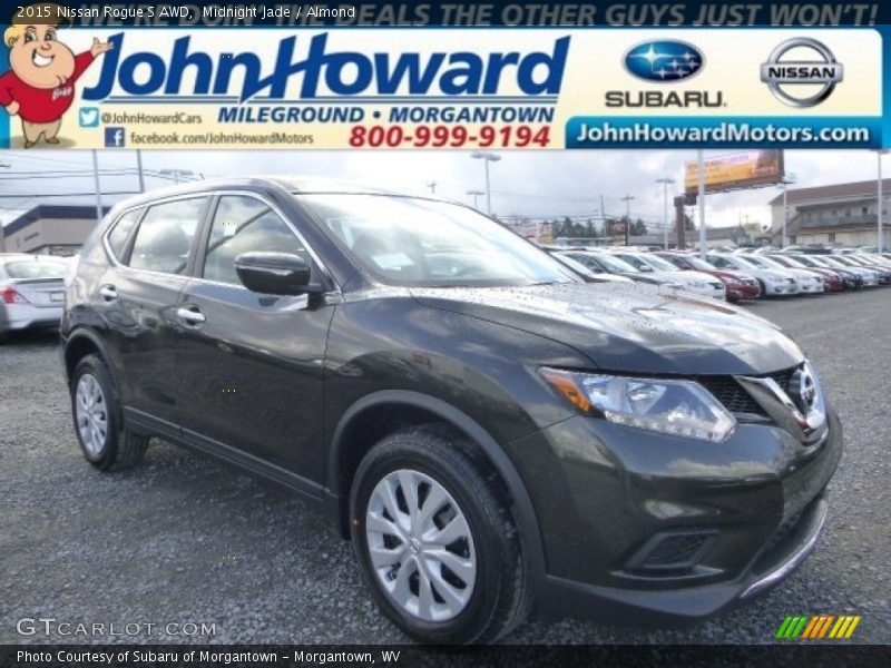 Midnight Jade / Almond 2015 Nissan Rogue S AWD