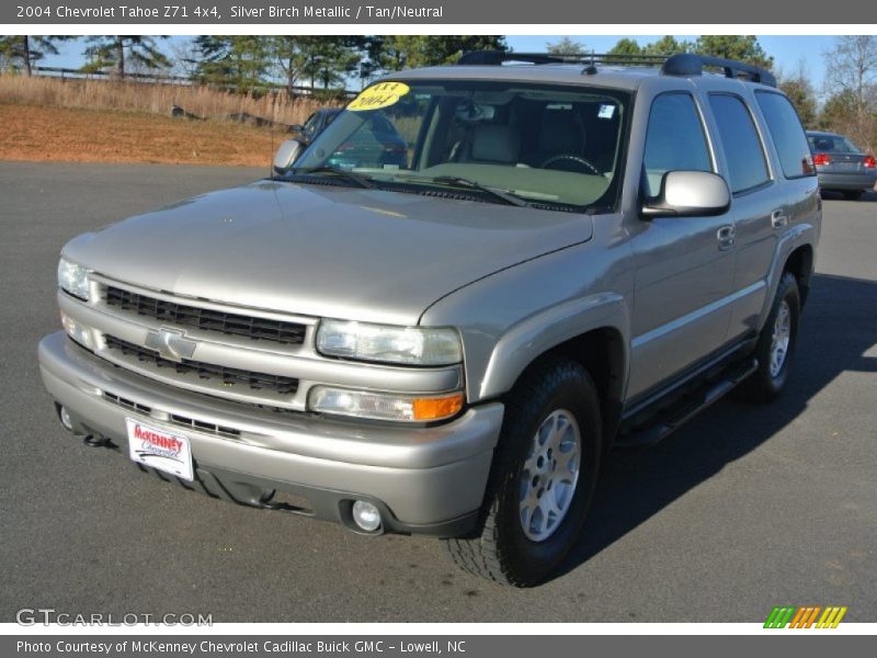 Silver Birch Metallic / Tan/Neutral 2004 Chevrolet Tahoe Z71 4x4