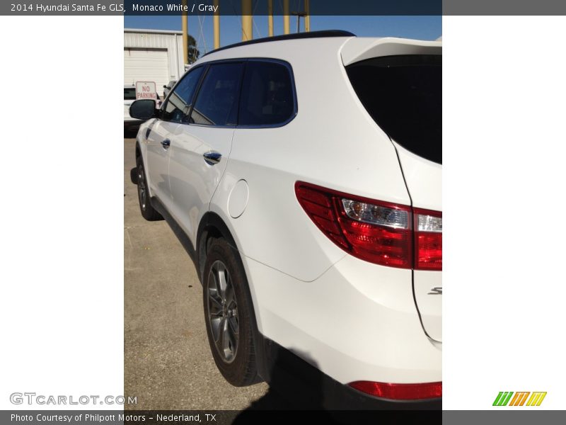Monaco White / Gray 2014 Hyundai Santa Fe GLS