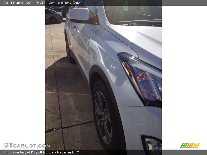 Monaco White / Gray 2014 Hyundai Santa Fe GLS