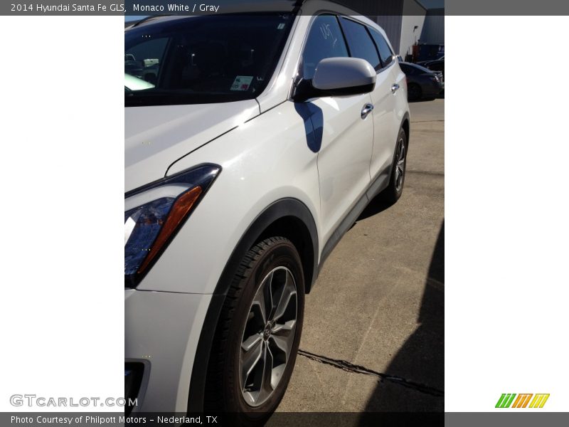 Monaco White / Gray 2014 Hyundai Santa Fe GLS