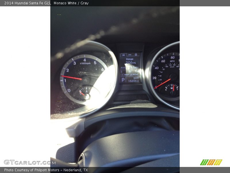 Monaco White / Gray 2014 Hyundai Santa Fe GLS