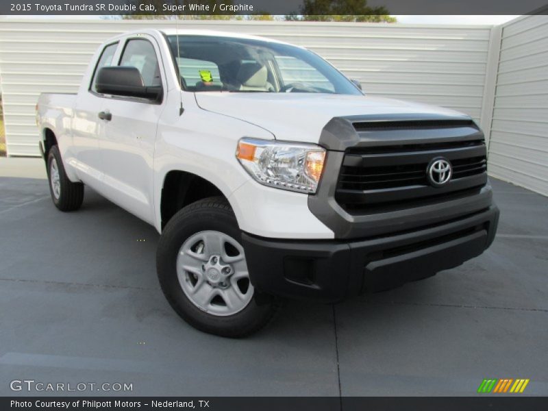 Super White / Graphite 2015 Toyota Tundra SR Double Cab