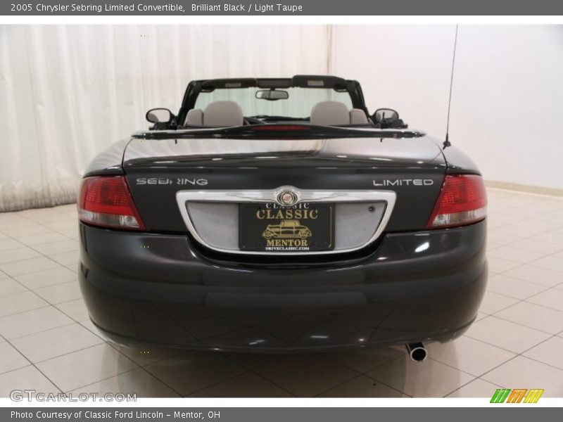 Brilliant Black / Light Taupe 2005 Chrysler Sebring Limited Convertible