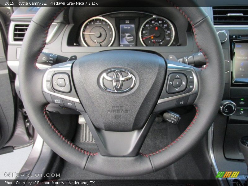 Predawn Gray Mica / Black 2015 Toyota Camry SE