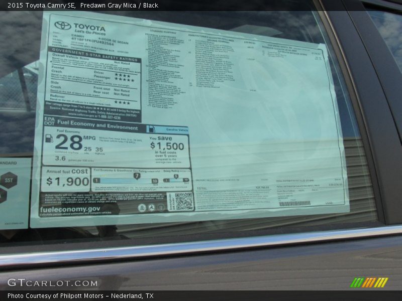 Predawn Gray Mica / Black 2015 Toyota Camry SE