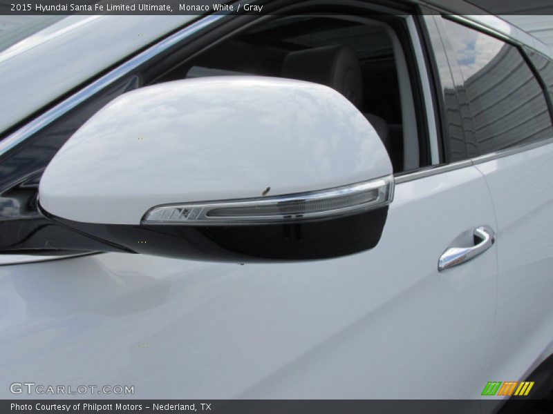 Monaco White / Gray 2015 Hyundai Santa Fe Limited Ultimate
