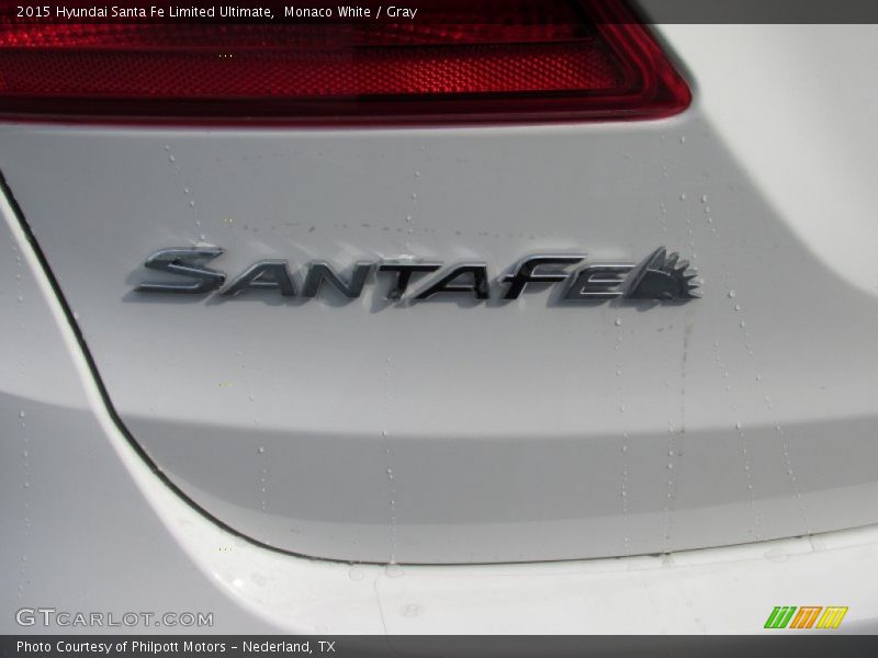 Monaco White / Gray 2015 Hyundai Santa Fe Limited Ultimate