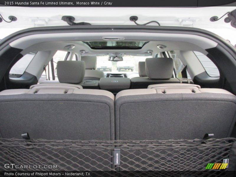 Monaco White / Gray 2015 Hyundai Santa Fe Limited Ultimate